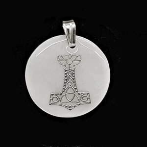 Anhänger Hammer Der Thor Perlmutt Natural Und Silber Gesetz 925. Neu + Etui - Foto 1 di 3