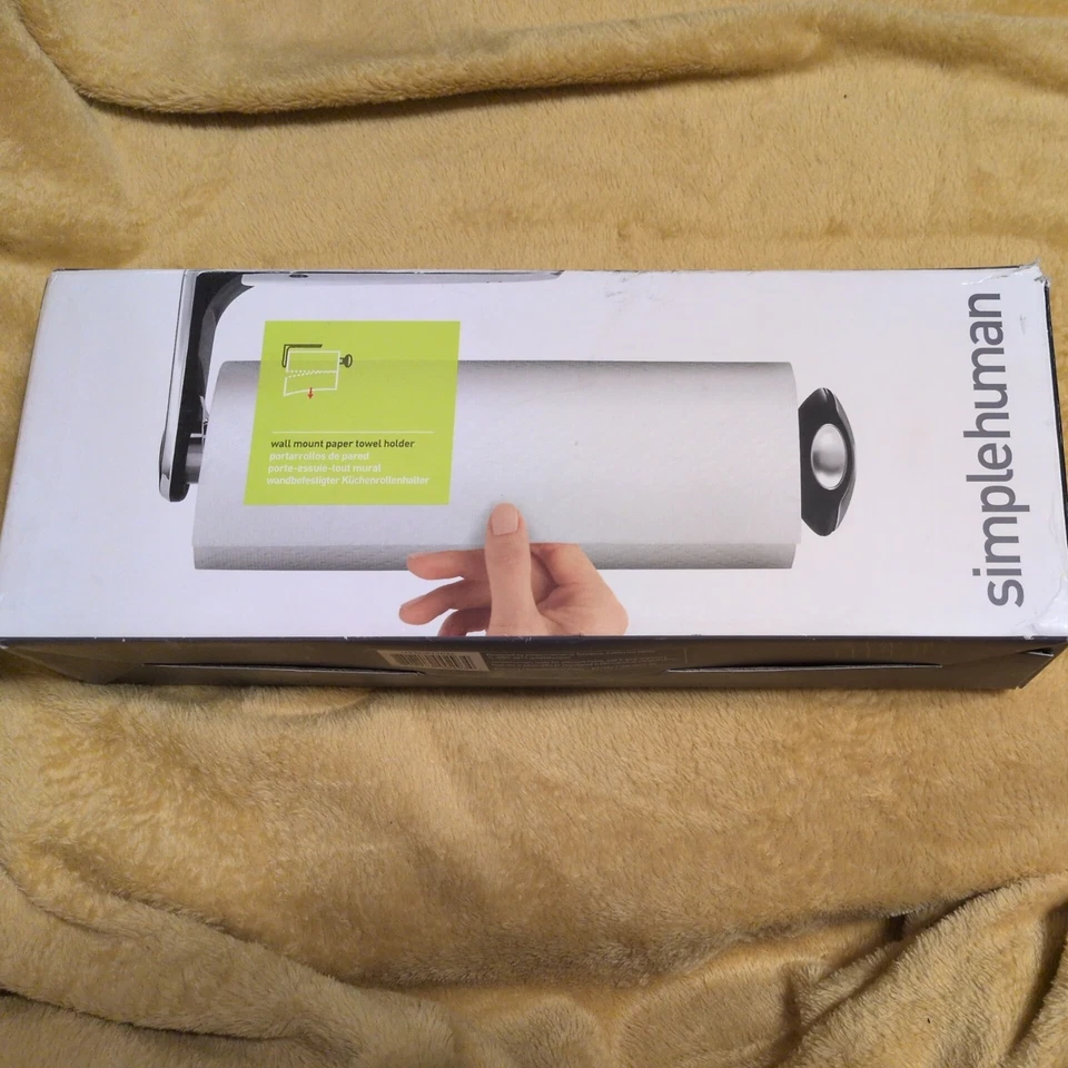 Toallero de papel de montaje en pared de acero inoxidable humano simple NUEVO Foto 1 de 4