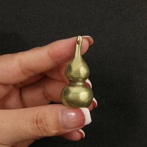 Pure Copper Gourd Amulet Statue Ornament Statue Key Chain Home Decoration - Picture 1 of 5