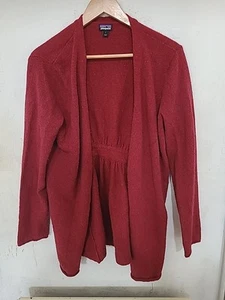 Patagonia Knitted Women's Open Cardigan Red Size L - Picture 1 of 9