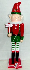 WEIHNACHTEN NUSSKNACKER ~ 16 ZOLL ~ ELFE MIT SCHILD 🎄 - Bild 1 von 4