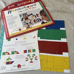 Vintage magnetische Wundertafel Fliesenformen Klasse Set Spaß mit Formen pädagogisches Spielzeug - Bild 1 von 9