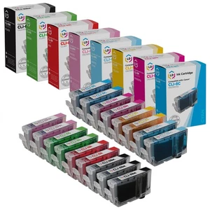 LD 17 Pack CLI8 Black & Color Ink Cartridge Set for Canon Printer - Picture 1 of 9