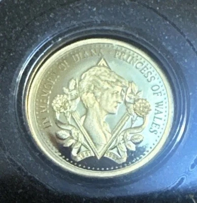 $5 Proof Gold Coin Diana Forever our Princess Cook island Fine Gold + Cert*00151 - Image 1 of 4