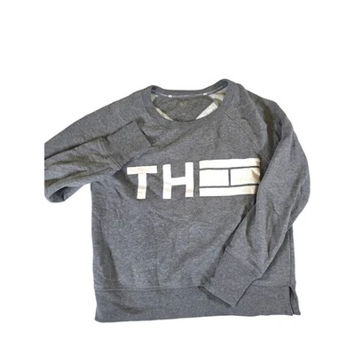 Tommy Hilfiger Sudadera Deportiva Pullover Athleisure Cómoda Gris Pequeña Foto 1 de 4