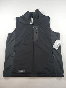 Izod PerformX Reversible Full Zip Vest Men’s Classic Black Gray Golf M - Picture 1 of 24