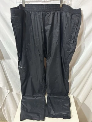 Eddie Bauer Rain Pants Mens 2XL Tall Weatheredge Black Shell 100% Nylon - Image 1 of 4