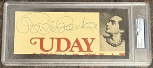 Autógrafo corte firmado por Ravi Shankar PSA autógrafo auténtico compositor sitarista - Imagen 1 de 3