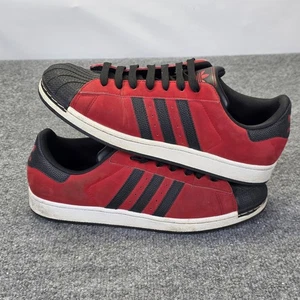Adidas Superstar Men's Size 12 Scarlet Red Black Classic Sneakers  Shell Toe - Picture 1 of 7