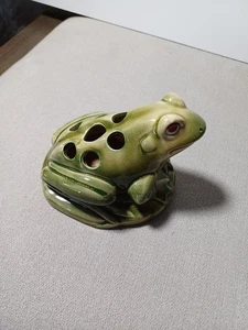 Eddie Bauer Vintage Rare Flower Frog Vintage Ceramic StampedO Pi - Picture 1 of 11