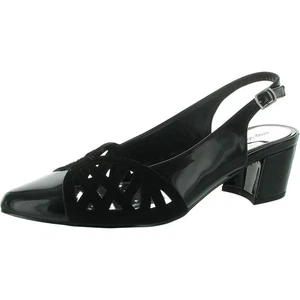 Easy Street Womens BIZZY Black Slingback Heels 10 Medium (B,M) BHFO 5350 - Picture 1 of 3