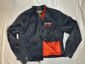 Harley Davidson Canvas Jacket Black Red Lining Women’s XL - Picture 1 of 9