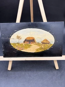 Hector Moncayo (ecuadorianisch 1895-1984) Miniaturmalerei auf Dorfholz RAR - Bild 1 von 13