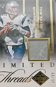 Tom Brady Game Worn Patch Jersey Relic 2014 Limited Threads #TH-TB /99 Rare - Picture 1 of 11
