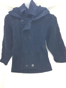 JoJo Maman Bebe Child's  Navy  Cable Knit Hooded Cardigan 4-5 Years - Picture 1 of 2