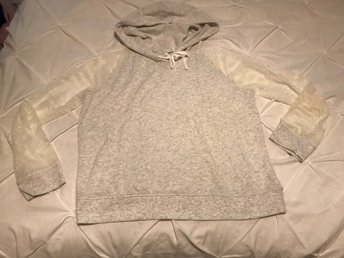 OFF WHITE Costume da bagno estivo Victoria’s Secret grigio panna maglia copricostume felpa donna taglia XL