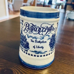VTG 70s Philadelphia “Birthplace of Liberty” Coffee Tea Mug Cup Betsy Ross Japan - Picture 1 of 7