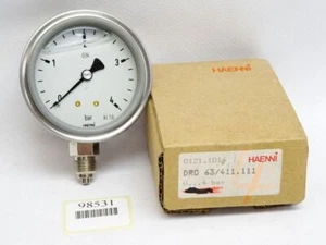 Haenni Manometer 0121.1014 DRO 63/411.111 0...4bar / Neu OVP - Picture 1 of 3
