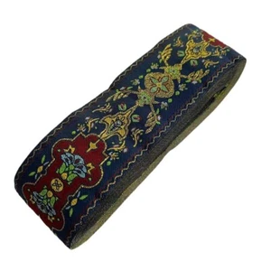 354.3inch/9m Vintage Jacquard Ribbon Edge Emobridered Woven Trim Embellishment - Picture 1 of 6