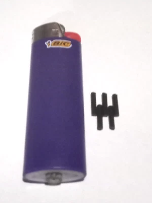 Custom Handmade Refillable Bic Lighters : - Dark PURPLE - Image 1 of 2