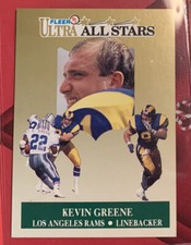 1991 Fleer Ultra Football All Stars Kevin Greene #10 Los Angeles Rams HOF