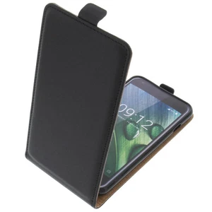 Pokrowiec na Acer Liquid Z6 FlipStyle Pokrowiec na telefon komórkowy Etui ochronne Flip Case Czarne - Zdjęcie 1 z 4