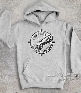 Hoodie Child I Like Being Under The Gun Poker Texas Hold'em Gun Scope - Picture 1 of 3