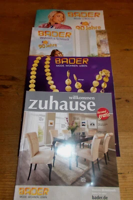 Bader Versandhaus-Katalog " 90 Jahre " Mode & Wäsche Wohnen & Schmuck 4 Stück   - Bild 1 von 3