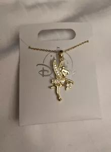 NEW Disney Parks Jeweled Tinker Bell Star Necklace - Picture 1 of 2