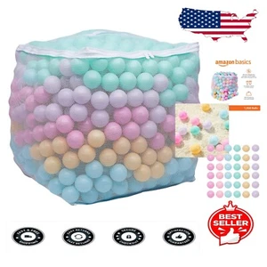 Fun and Safe 1000 Count Crush Proof Balls for Toddlers - Storage Bag Included - Picture 1 of 9