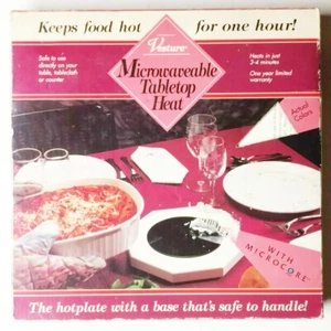 Microwaveable Table Top HotPlate with Microcore Vesture Keeps food hot for 1 hr - Picture 1 of 4