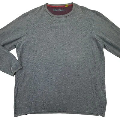 Suéter Robert Graham Para Hombres 3XL Azul Cuello Redondo Pullover Manga Larga Sudadera Foto 1 de 4