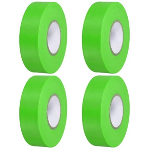Flagging Tape 1"x147', 4 Pack PVC Non-Adhesive Neon Marking Tape, Green - Picture 1 of 5