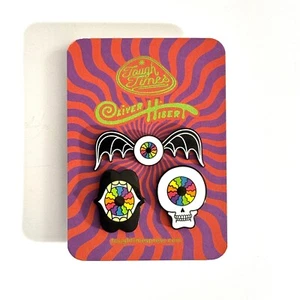 RARE Oliver Hibert Tough Times Limited Edition Enamel Pin Set Psychedelic Trippy - Picture 1 of 3