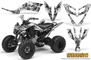 YAMAHA RAPTOR 250 GRAPHICS KIT CREATORX DECALS STICKERS INFERNO WB - Picture 1 of 1