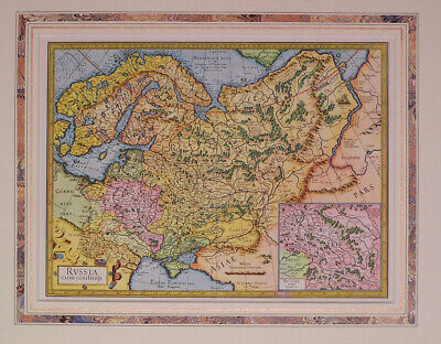 Riproduzione Mappa Russia Scandinavia  Rvssia Cvm Confinijs  • 20€