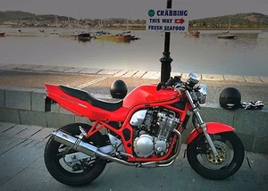 Suzuki Bandit 600 95-06 Polished Stainless Round Road Legal MTC Exhaust - Picture 1 of 5