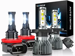 For Suzuki Swift 2007-2017 White LED High Low Beam Headlight + Fog Light Bulbs - Picture 1 of 13