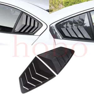 2x For Mazda 3 2019-2021 Sedan Carbon Fiber ABS Rear Triangle Window Cover Frame - Picture 1 of 2