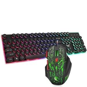 X2 Value Professional Video Gaming Computer PC Game Keyboard LED Keypad + Mouse - Picture 1 of 17