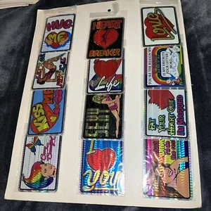 De Colección Años 90 Selectra Prisma Venta Novedad Pegatinas Conjunto De 12 Arco Iris Amor Sexy LGBT - Imagen 1 de 3