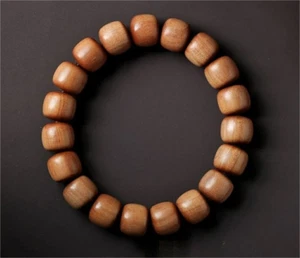 Wild Indian Sandalwood Bracelet Malas Meditation Sandalwoods Prayer Bucket Beads - Picture 1 of 8