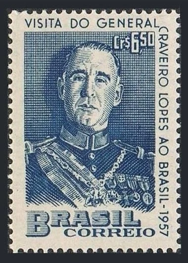 Brazil 848 block/4,MNH.Mi 911. Gen.Francisco Higino Craveiro Lopes,Portugal,1957 - Image 1 of 1