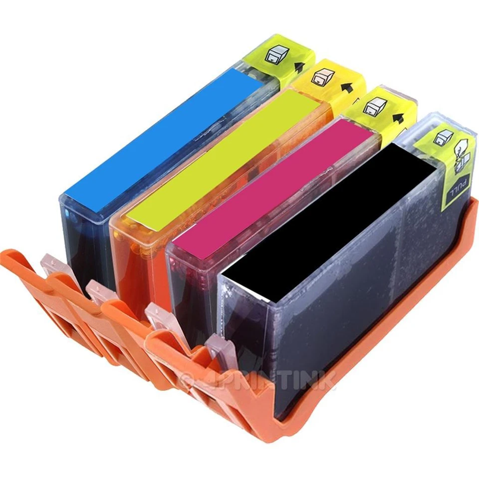 Tinta 4pçs nova 564XL B/C/M/Y para HP 564 XL Photosmart B209a B210a -Mostrar nível de tinta - Imagem 1 de 1