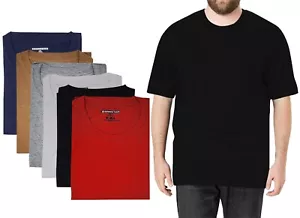 T-shirt a maniche corte da uomo alte e alte 100% cotone Different Touch confezione da 4 - Foto 1 di 26