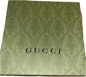 Authentic GUCCI Empty Green Box 10”x 10”x 2”" With Branded Tissue Paper & Tags - Picture 1 of 8