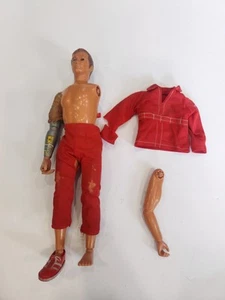 1975 Kenner Steve Austin 13" 6 Million Dollar Man  Figure For Parts Damaged  - Picture 1 of 14