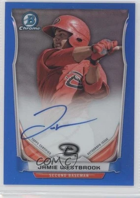 2014 Bowman Chrome Prospect Blue Refractor /150 Jamie Westbrook #BCAP-JW Auto - Image 1 of 2