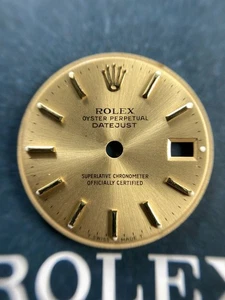 ROLEX Genuine Dial Datejust 69173 69174 Ladies Wrist Watch Parts Gold Used - Picture 1 of 3