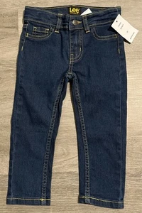 Pantalones de Jean Lee Boys Sure 2 Fit, Pierna Recta, Elastizados-Cintura Ajustable--2T-NUEVOS CON ETIQUETAS - Imagen 1 de 2
